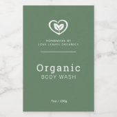 Beauty biologische beauty biologische bladeren log wijn etiket (Enkel label)