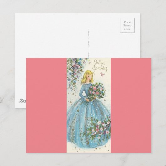  Beauty Birthday Briefkaart (Voorkant / Achterkant)