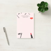 Beauty Biz Wimpers Lippen Mascara Make-up Roze Post-it® Notes (Kantoor)
