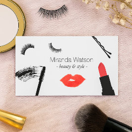 Beauty Biz Wimpers Lips Mascara Make-up Artiest Visitekaartje