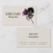 Beauty Black Lady Butterfly Visitekaartje (Voorkant / Achterkant)