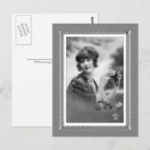  Beauty - Bloemenmeisje - in zwart-wit Briefkaart (Voorkant / Achterkant)