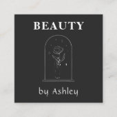 Beauty Blogger Keltische Hand Holding Flower Magic Vierkante Visitekaartje (Voorkant)