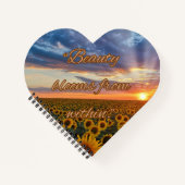 Beauty Blooms Heart Spiral Notebook Notitieboek (Voorkant)