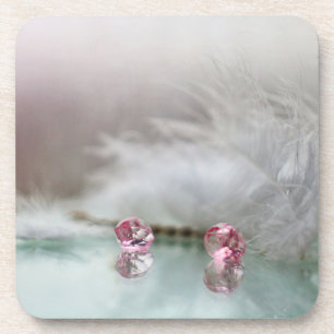 beauty bobby pin juweel veer blauwgroen roze bier onderzetter