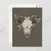Beauty Boho Scull Briefkaart (Voorkant / Achterkant)