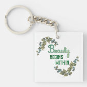 Beauty Botanical Typography Sleutelhanger (voorkant)