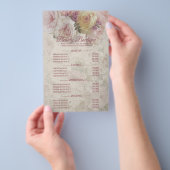 Beauty Boutique Cream Flower Price List Flyer (Hand)