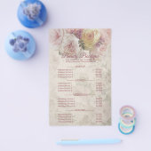 Beauty Boutique Cream Flower Price List Flyer (Enkel)