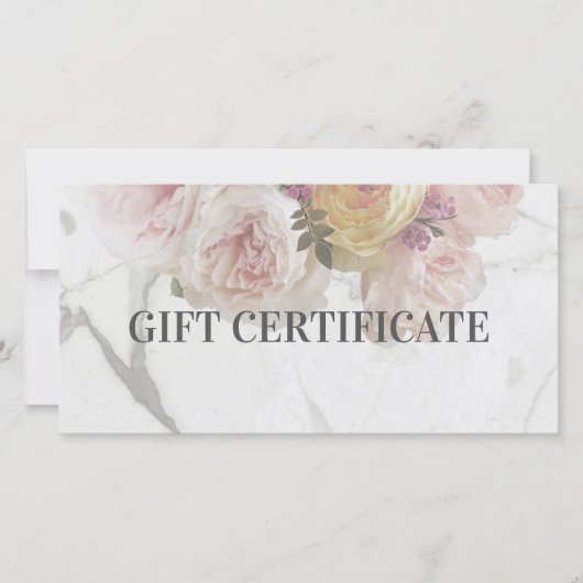 Beauty Boutique Marmeren Bloem Deluxe Design Gift Bedankkaart (Voorkant)