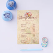 Beauty Boutique  prijslijst Flyer (Enkel)