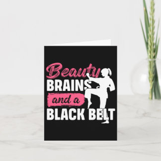 Beauty Brains And A Black Belt Martial Arts Karate Kaart