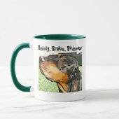 Beauty, Brains, Birdsense Gordon Setter Ceramc Mug Mok (Links)