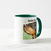 Beauty, Brains, Birdsense Gordon Setter Ceramc Mug Mok (Voorkant rechts)