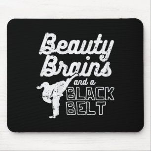 Beauty Brains Black Belt Girl Ponytail Kick Taekwo Muismat