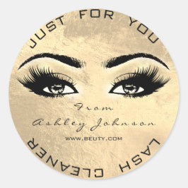 Beauty Browns Makeup Gold Lash Makeup Cleaner Ronde Sticker