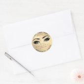 Beauty Browns Makeup Gold Lash Makeup Cleaner Ronde Sticker (Envelop)