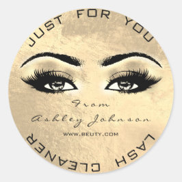 Beauty Browns Sepia Gold Lash Make-up Cleaner Ronde Sticker