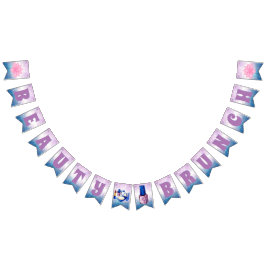 Beauty Brunch|Paars|Blue & White Sparkles Spa Vlaggetjes