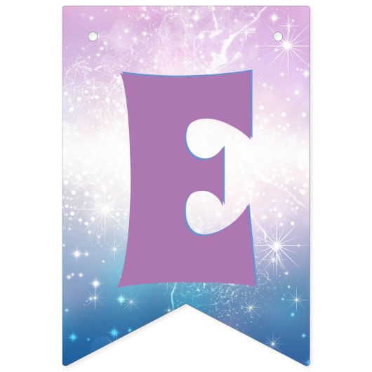 Beauty Brunch|Paars|Blue & White Sparkles Spa Vlaggetjes (Derde vlag)