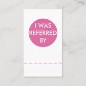 Beauty Business Reference Card Sjabloon Aanbevelingskaartje (Voorkant)