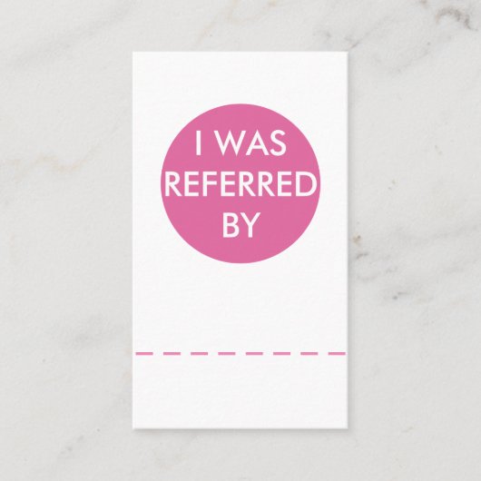 Beauty Business Reference Card Sjabloon Aanbevelingskaartje (Voorkant)