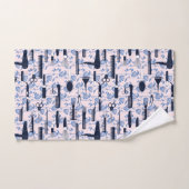 Beauty Care Blue Roos Patroon Bad Handdoek (Handdoek)