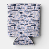 Beauty Care Blue Roos Patroon Blikjeskoeler (Voorkant)