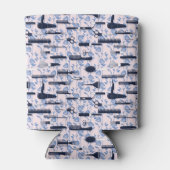 Beauty Care Blue Roos Patroon Blikjeskoeler (Achterkant)