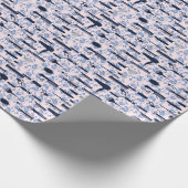 Beauty Care Blue Roos Patroon Cadeaupapier (Hoek)