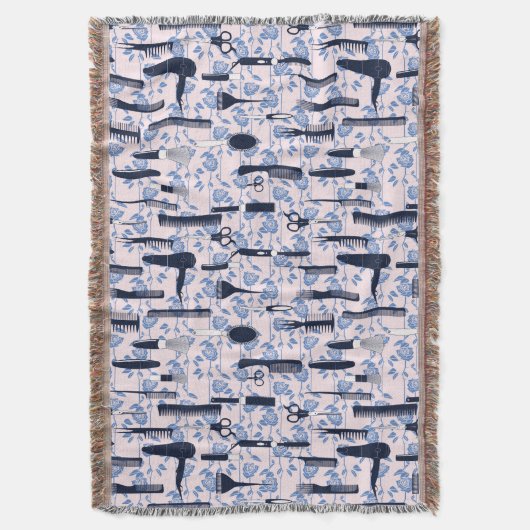 Beauty Care Blue Roos Patroon Deken (Voorkant Verticaal)