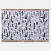 Beauty Care Blue Roos Patroon Deken (Voorkant)