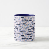 Beauty Care Blue Roos Patroon Mok (Midden)