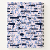 Beauty Care Blue Roos Patroon Notitieboek (Achterkant)