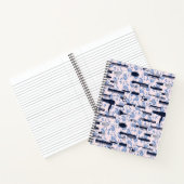 Beauty Care Blue Roos Patroon Notitieboek (Binnen)