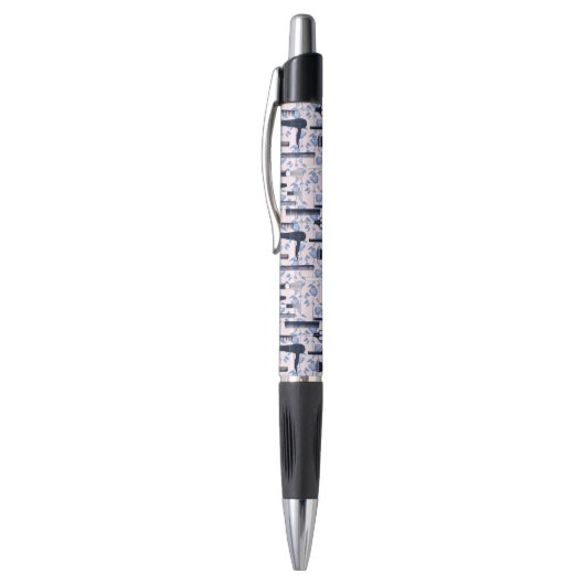 Beauty Care Blue Roos Patroon Pen (Top (Verticaal))