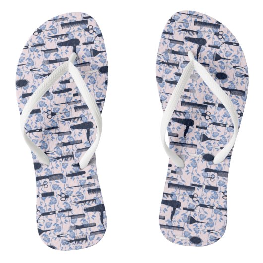 Beauty Care Blue Roos Patroon Teenslippers (Voetbed)