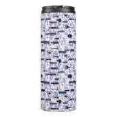 Beauty Care Blue Roos Patroon Thermosbeker (Achterkant)