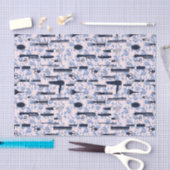 Beauty Care Blue Roos Patroon Tissuepapier (Craft)