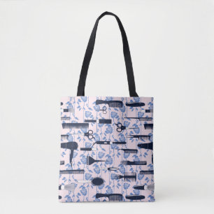 Beauty Care Blue Roos Patroon Tote Bag