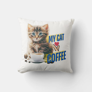 Beauty Cat Love Coffee Sierkussen
