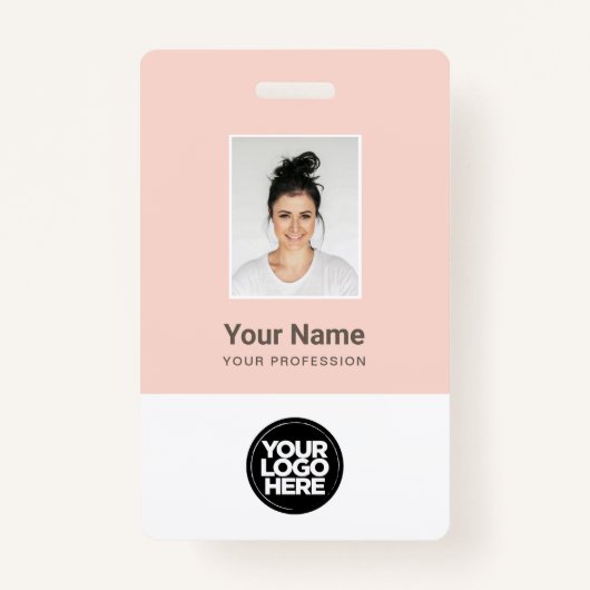 Beauty chic golden hour roze feminine name badge (Voorkant)