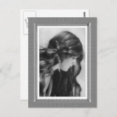 Beauty - Classic Beauty - in zwart-wit Briefkaart (Voorkant / Achterkant)