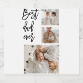 Beauty Collage Foto Best Pap Ever Gift Bier Etiket (Enkel label)