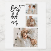 Beauty Collage Foto Best Pap Ever Gift Wijn Etiket (Enkel label)