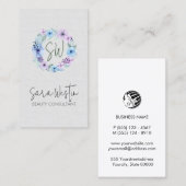 Beauty Consultant Beautician Flower Monogram Visitekaartje (Voorkant / Achterkant)