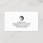 Beauty Consultant Beautician Flower Monogram Visitekaartje (Achterkant)