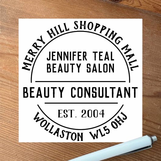 Beauty Consultant Rubber Stamp Rubberstempel