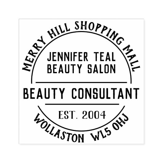 Beauty Consultant Rubber Stamp Rubberstempel (Afrduk)