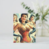 Beauty Corset Meisje Briefkaart (Staand voorkant)